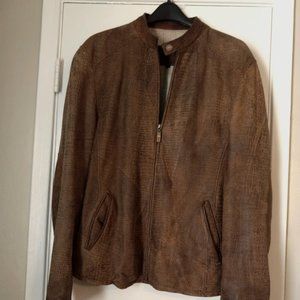 Rosleen Men's Size Large Genuine Lambskin Leather Midweight Jacket